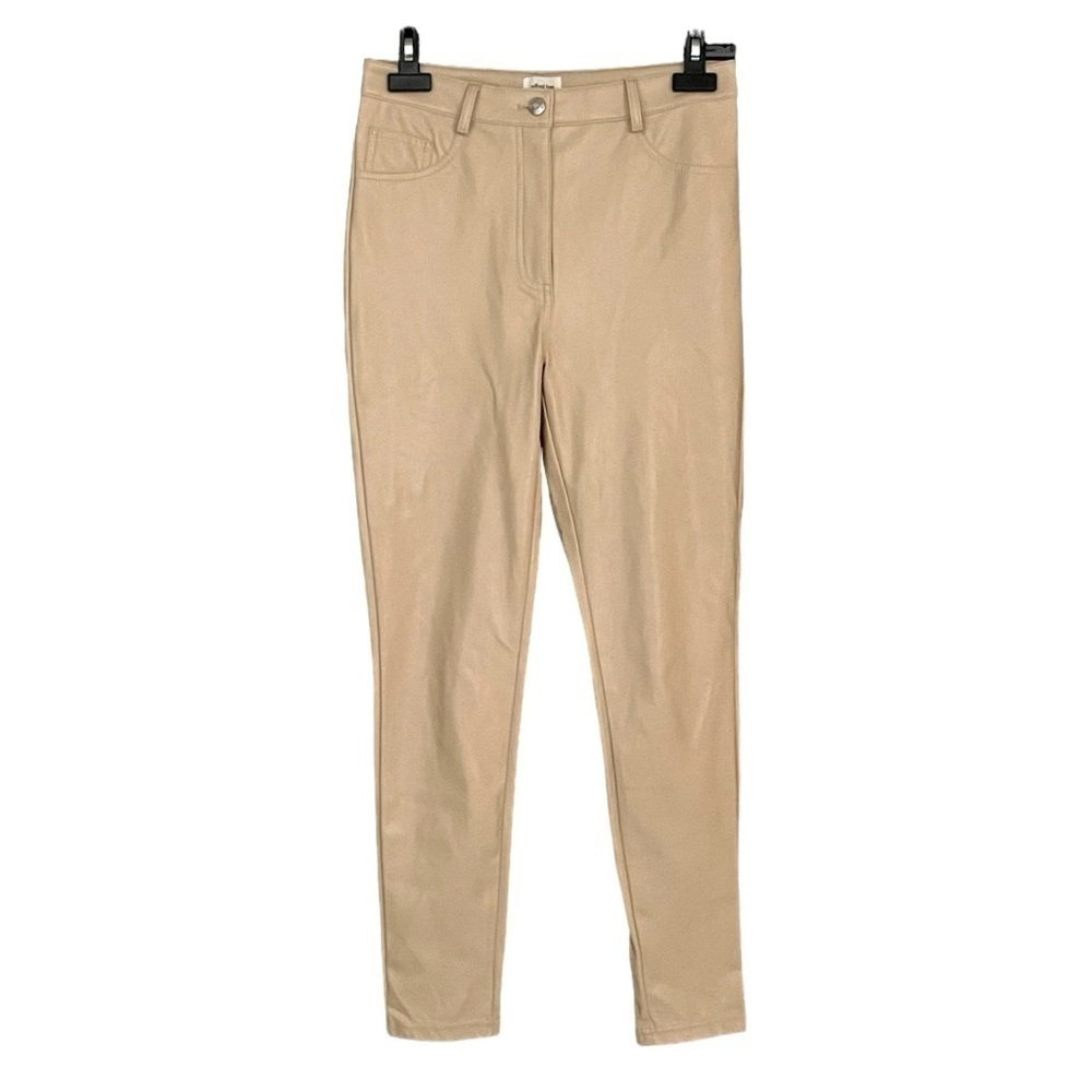 ARITZIA Wilfred Free Vegan Leather Pants Beige Tan Size 4